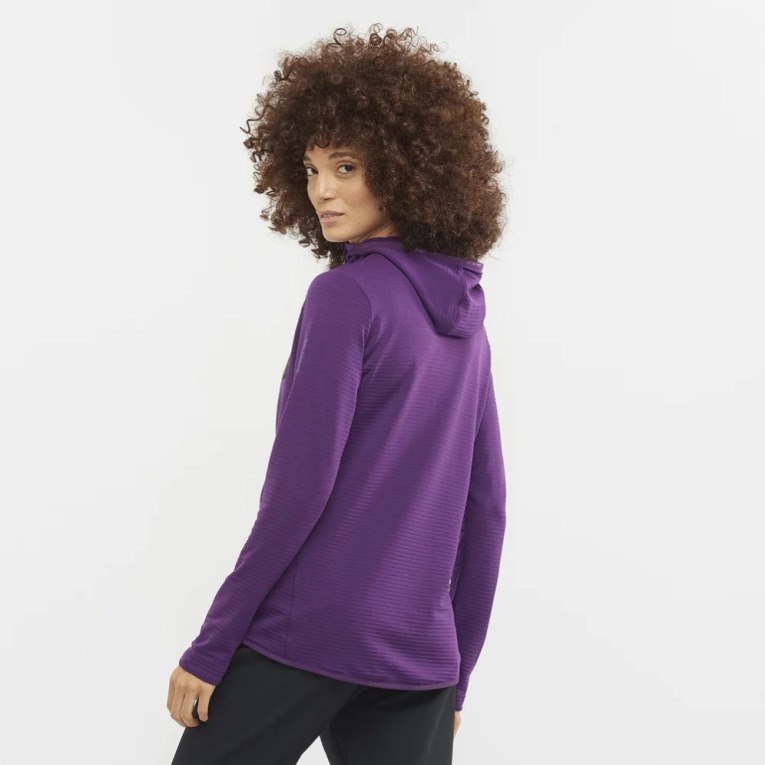 Purple Salomon Essential Lightwarm Hooded Women's Jackets | IE NV4186